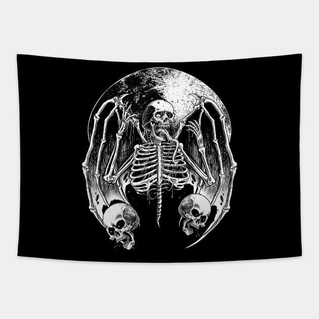 Skeleton Demon Tapestry by Mikeywear Apparel