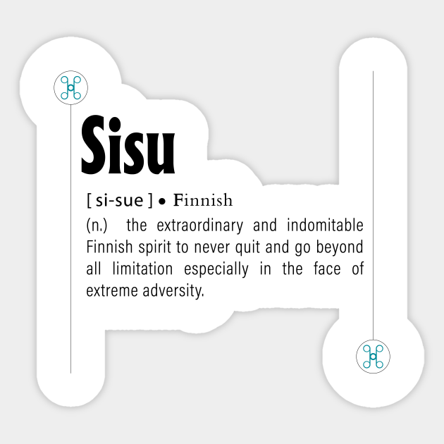 Sisu: Definition of Finnish word - Christmas Inspired - Sticker