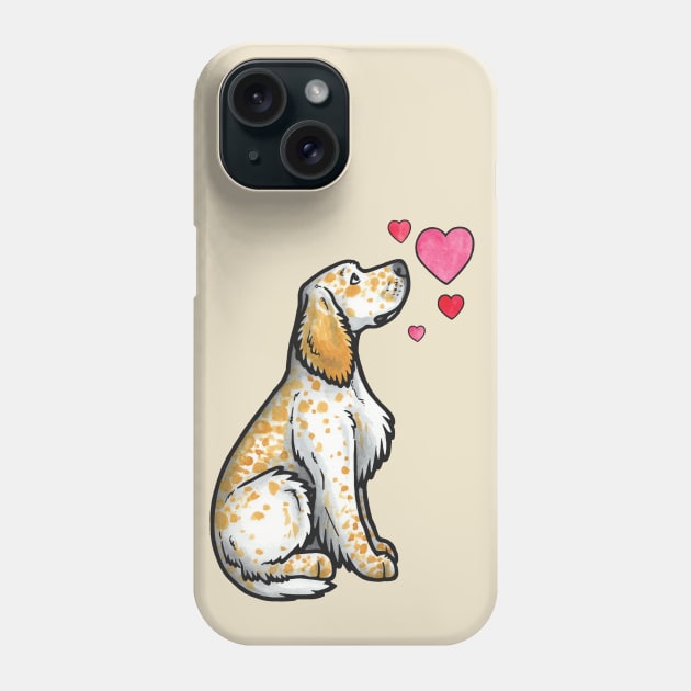 English Setter love Phone Case by animalartbyjess