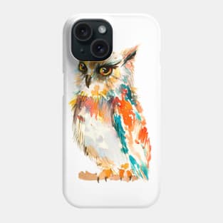 Watercolor Colorful Owl Phone Case