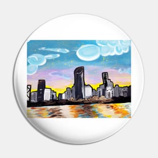 Beautiful Brisbane City Painting Pin