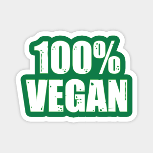 100% Vegan Funny T-Shirt for Women Men Kids Gift Magnet