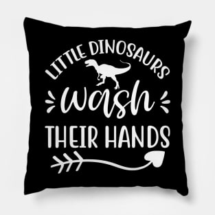 Little Dinosaurs Wach Their Hand, World Hand Hygiene Day kid Pillow