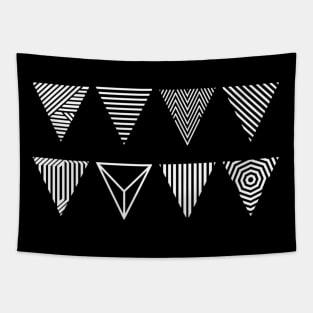 Geometric Triangle Pattern Tapestry