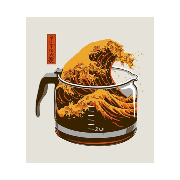 The Great Wave of Caffeine by brandylarsen