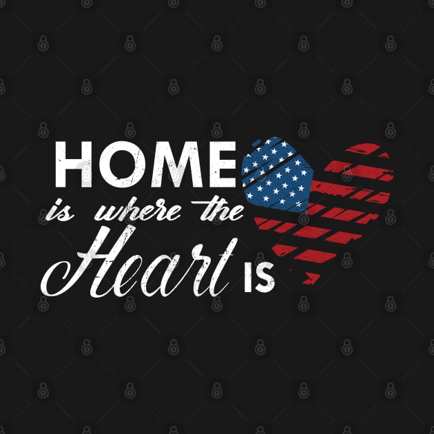 America - Home is where the heart is by KC Happy Shop