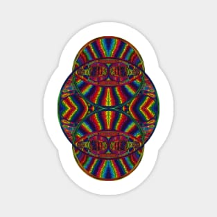 Psychedelic Abstract colourful work 257 Crest Magnet