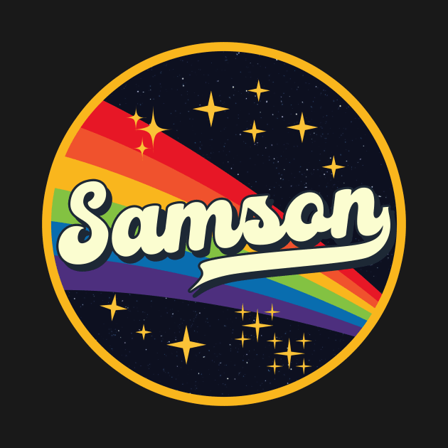 Samson // Rainbow In Space Vintage Style by LMW Art