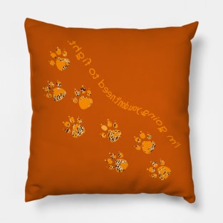 Orange animal paws Pillow