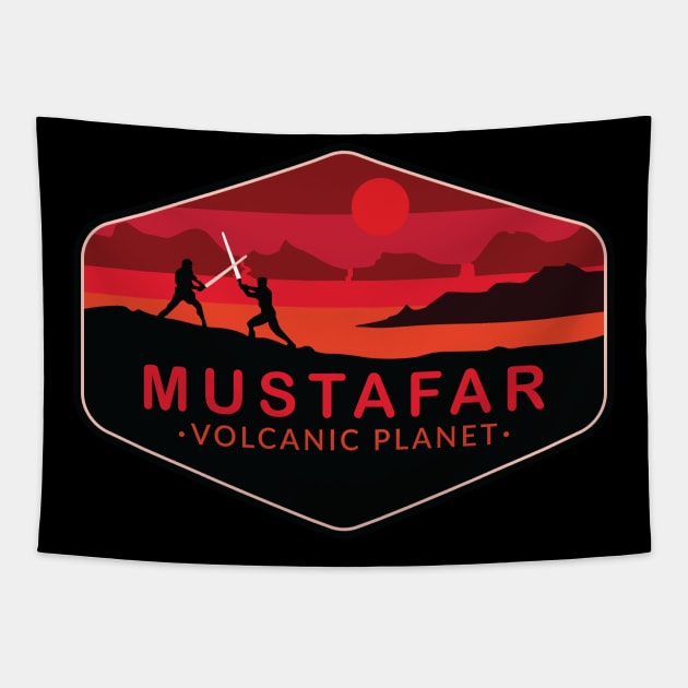 Mustafar volcanic planet Tapestry by Space Club