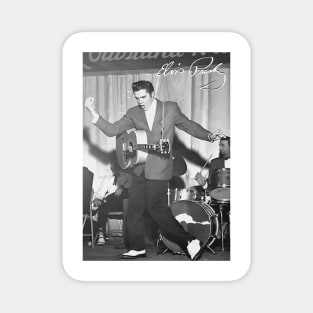 Black White Elvis Presley Magnet