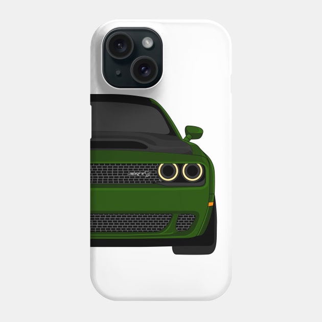 DODGE DEMON FRONT DARK-GREEN Phone Case by VENZ0LIC