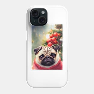 Watercolor pug Phone Case