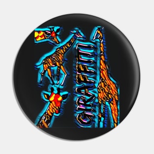 Giraffiti Cute Giraffe Graffiti African Animal Street Art Pin