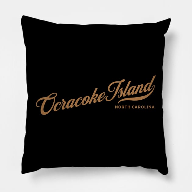 Ocracoke Island, NC Beachgoing Vacationing Pillow by Contentarama