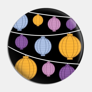 Lanterns | Purple Pink Orange Yellow Gray Pin