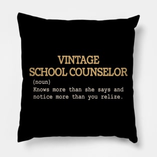 Vintage School Counselor - Old Type Pillow