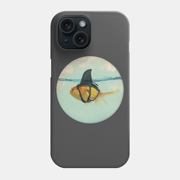 Goldfish with a Shark Fin Phone Case by Vin Zzep