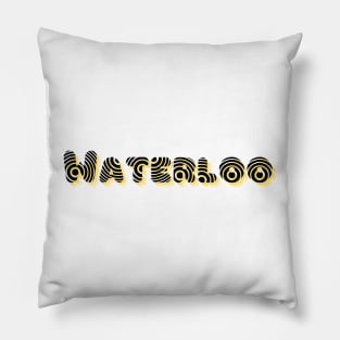 Waterloo - Funky Font Pillow