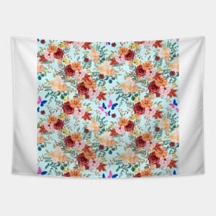 Fall flowers and beautiful butterflies Tapestry
