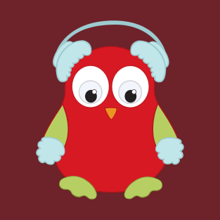 Cute Owl in Ear Muffs T-Shirt