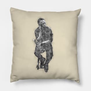 Miles Davis Pencil Art Pillow