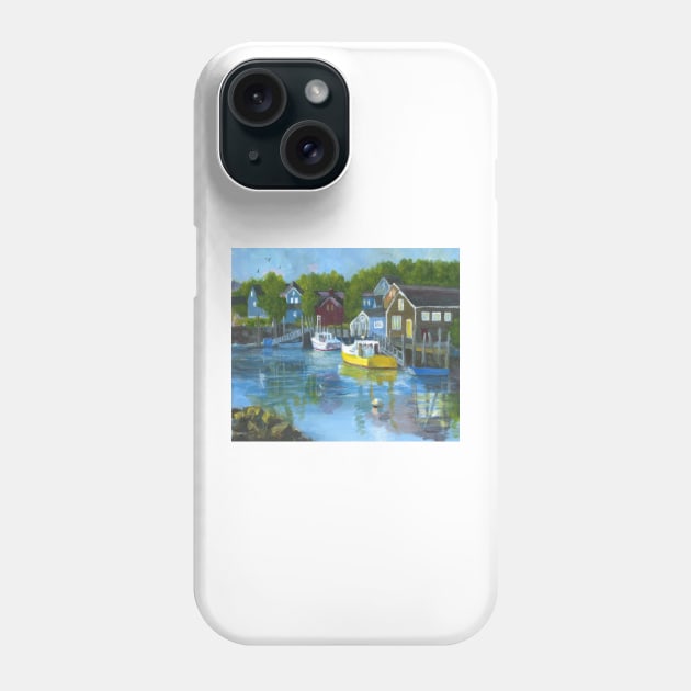 Portsmouth New Hampshire View from Fish Coop on Pierce Island Phone Case by ROSEANN MESERVE 