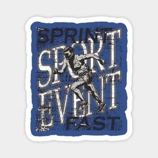 Sport Event Sprints Almost Abstract Magnet