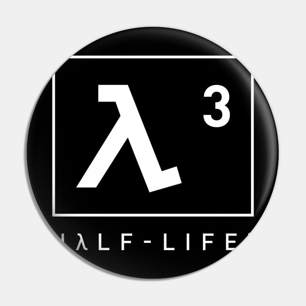 Half Life 3 Light Lambda Symbol Pin by Hataka