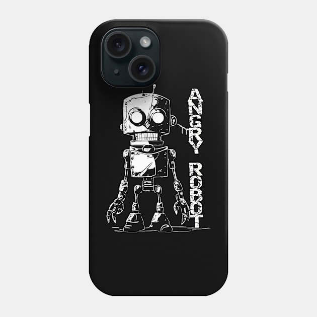 Angry Robot BW Phone Case by BarrySullivan