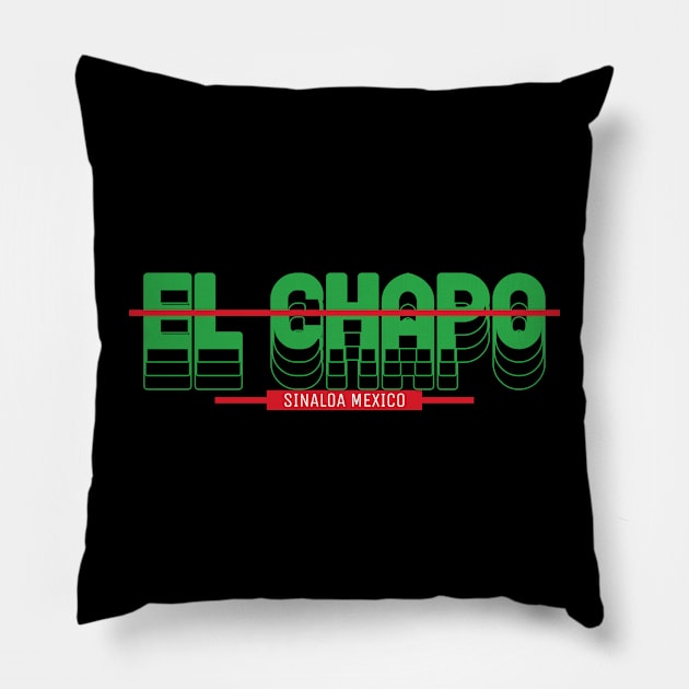 EL CHAPO T-SHIRT Pillow by Cult Classics