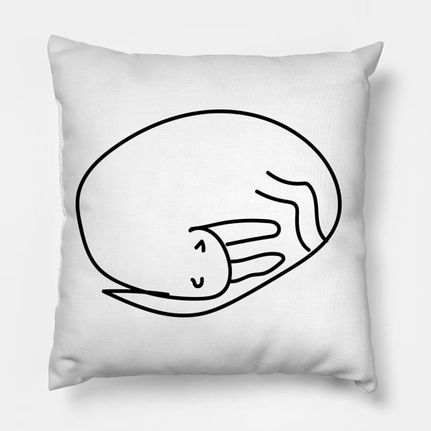 sleeping cat Pillow by knolios