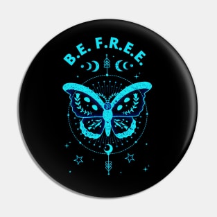 Blue Butterfly - Be Free Pin