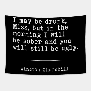 Winston Churchill Funny | WW2 Quote Tapestry