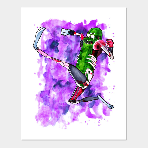 Pickle Rick Watercolour Rick And Morty Posters And Art
