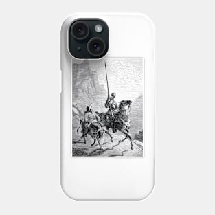 Don Quixote and Sancho Panza by Gustave Dore Phone Case