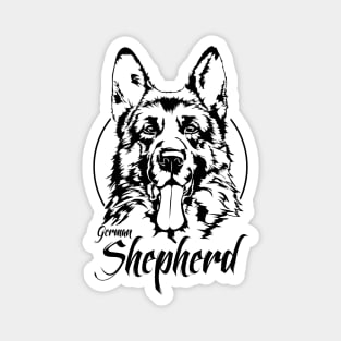 German Shepherd dog portrait Magnet