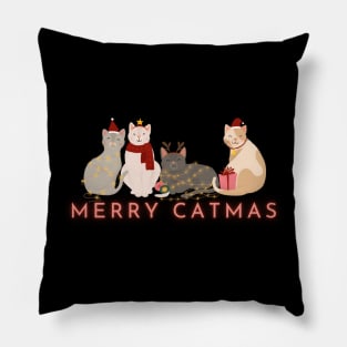 Merry Catmas Pillow