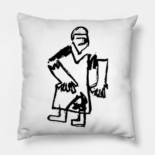 Abuela Doodle Black Pillow