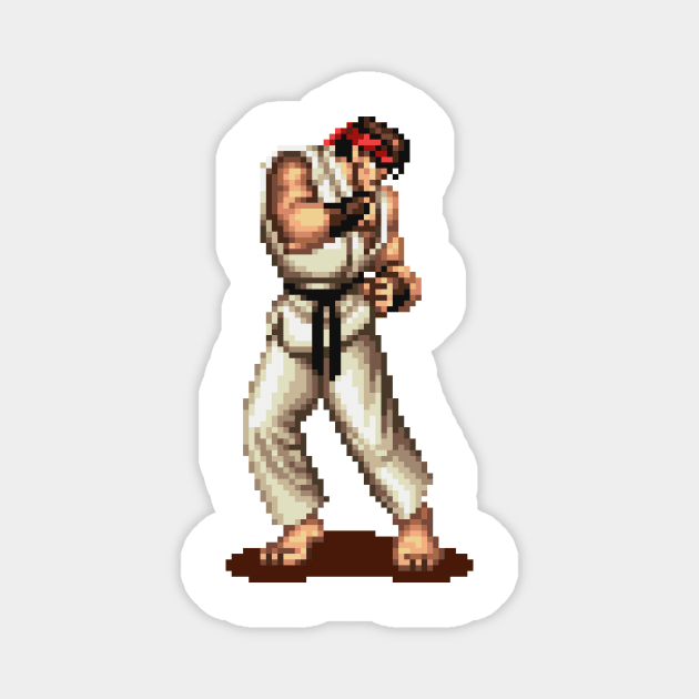 Ryu Fighting Sprite Magnet by SpriteGuy95