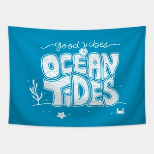 Good Vibes & Ocean Tides - Hand Lettering Tapestry