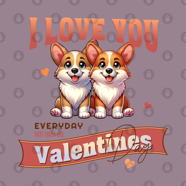 Valentines Love with Corgi's by CloudEagleson