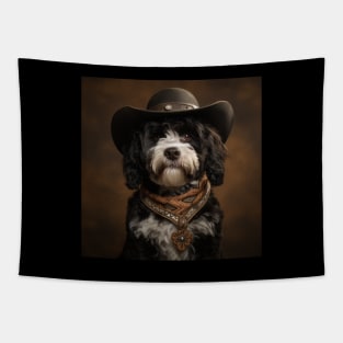 Cowboy Dog - Portuguese Water Dog Tapestry
