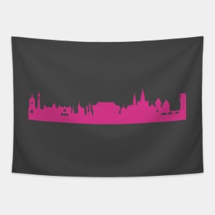 Konstanz skyline pink Tapestry