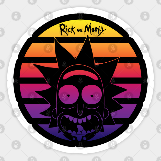 Sunset Rick Sanchez Rick And Morty Sticker Teepublic Do you have a copy that doesn't have the shadows, just the sunset, i really like it! teepublic