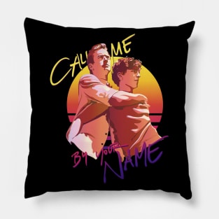 Call Me By Your Name Retro Sunset Pillow