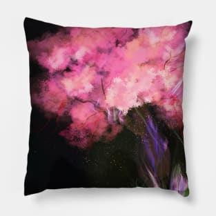 Cherry Blossom Japanese Artwork Pillow