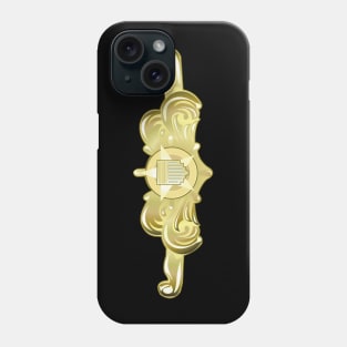 USCG - Cutterman Badge - Officer - Gold wo Txt Phone Case