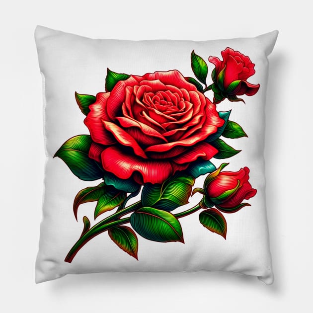 Wild Rose Pillow by AtypicalWorld