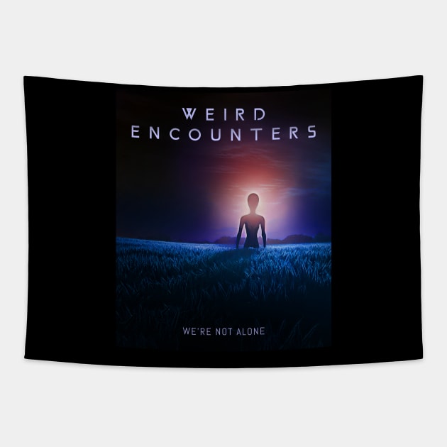 Weird Encounters We're not alone Tapestry by Sanworld